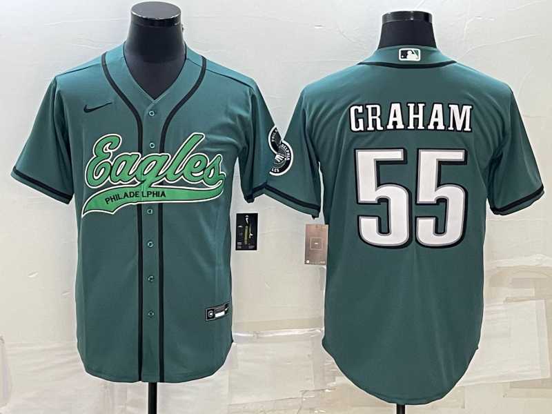 Men's Philadelphia Eagles #55 Brandon Graham Green With Patch Cool Base Stitched Baseball Jersey,We sell and wholesale Men's Philadelphia Eagles #55 Brandon Graham Green With Patch Cool Base Stitched Baseball Jersey on line form chian!